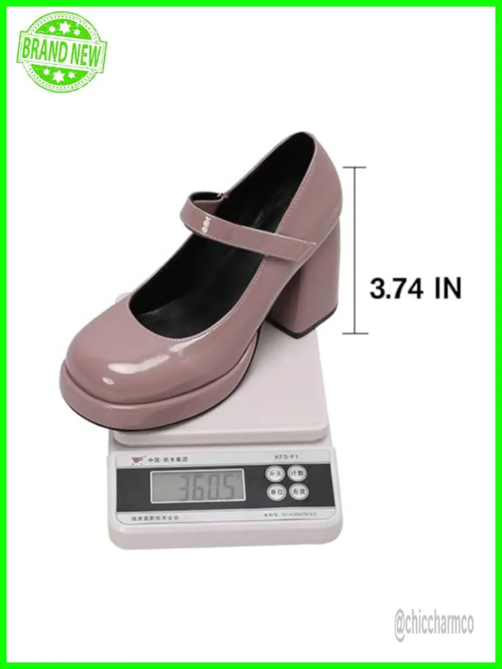 Patent Leather Platform Chunky Heels Mary Jane Shoes Round Toe Dress Pumps for